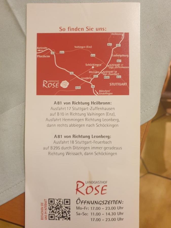 Hotel Landgasthof Rose Ditzingen Exterior foto